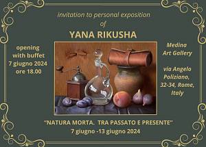 Personal exhibition of yana rikusha. natura morta. tra passato e presente